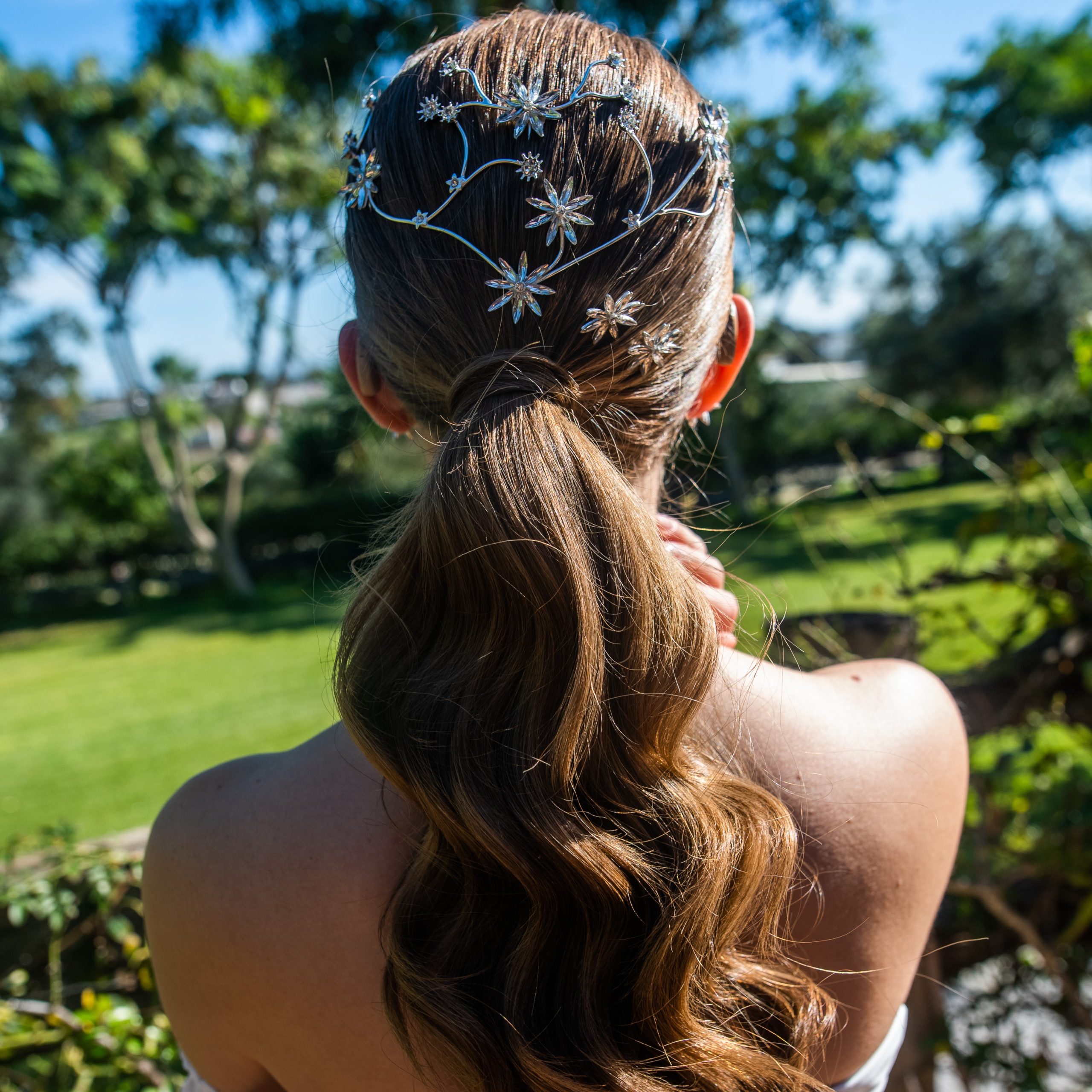 Peinas Peinetas Plata Flor Novia