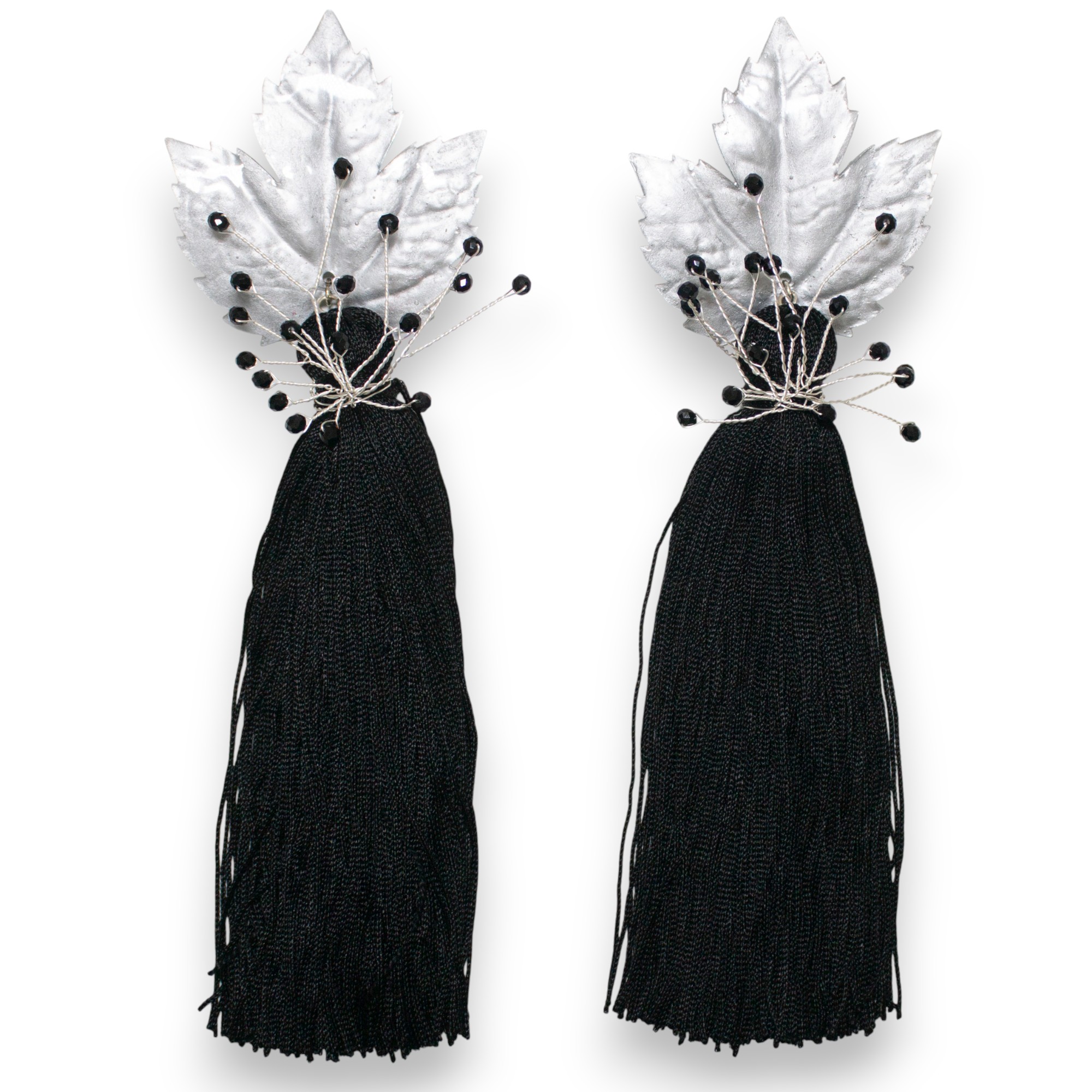 Pendientes flamenca flecos negro